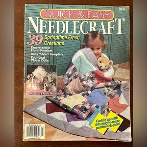 Quick & Easy Needlecraft Apr-May 1994 39 Springtime Embroidery Quilting Doily